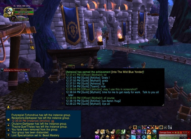 guild and officer chat in single pane wow